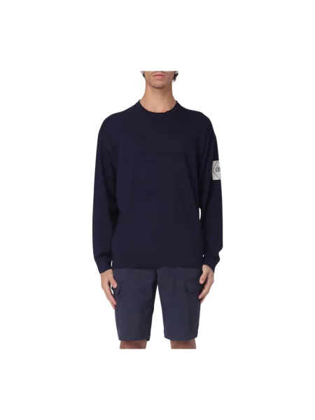 Dzianinowy sweter C.p. Company niebieski