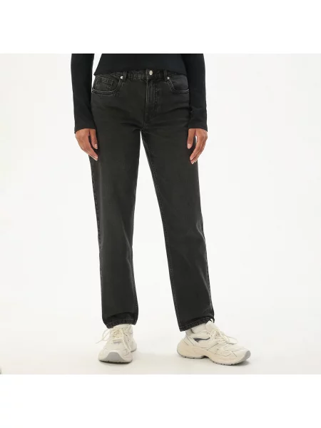 Cropp Джинси з ефектом виварювання TALL чорний