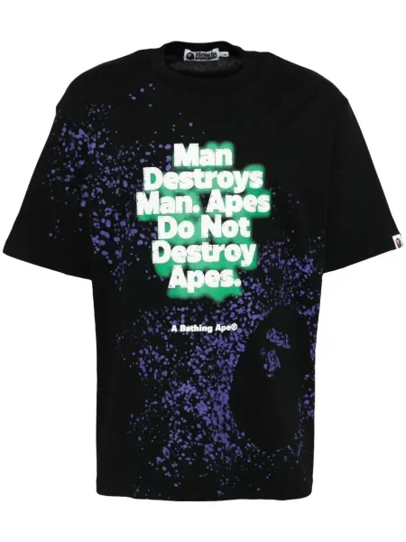 Tricou A Bathing Ape® cu imagine negru