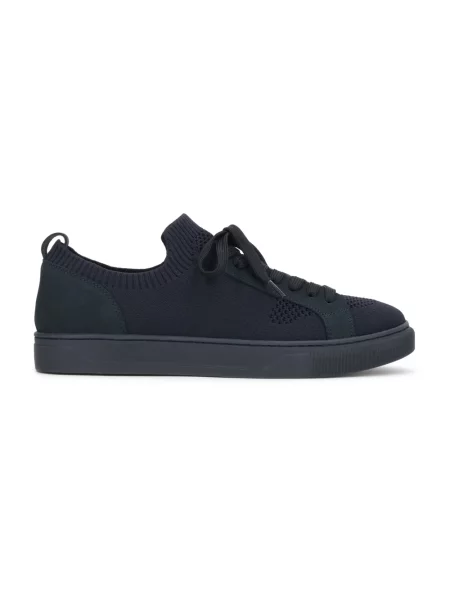 Sneakersy Kazar skórzane ze sznurkiem niebieskie