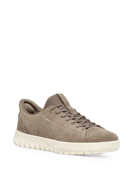 Sneakerși Geox din piele de căprioară maro