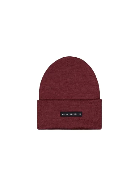 ALPHA INDUSTRIES Căciulă roșu burgundy / negru alb