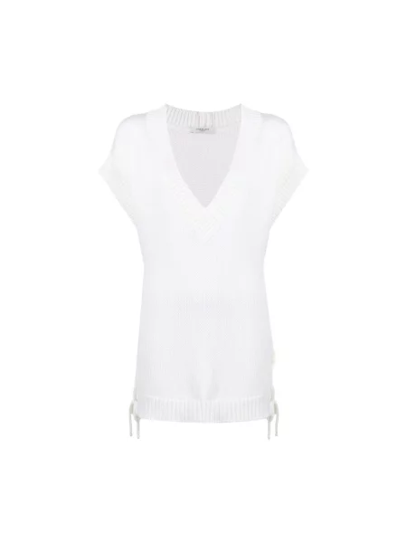 Sweter Charlott z dekoltem w serek biały