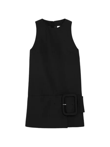 Rochie mini Ami Paris fără mâneci cu cataramă negru