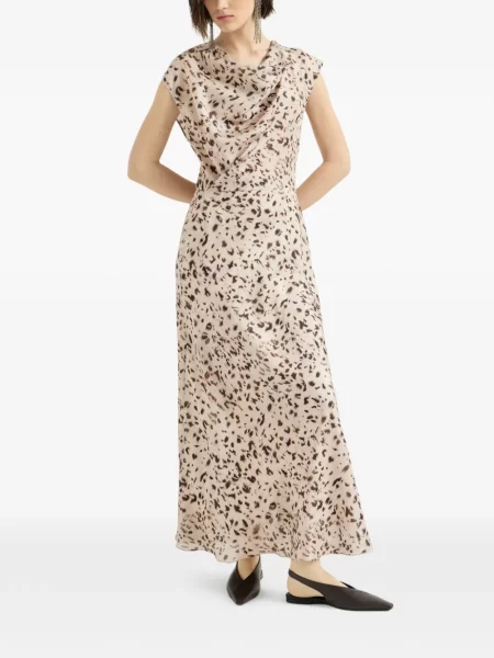 Rochie Brunello Cucinelli de mătase cu imagine drapată