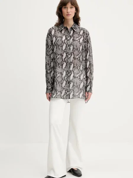 IRO koszula relaxed z kołnierzykiem klasycznym czarny