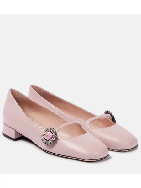 Usnjene salonarji Valentino Garavani roza