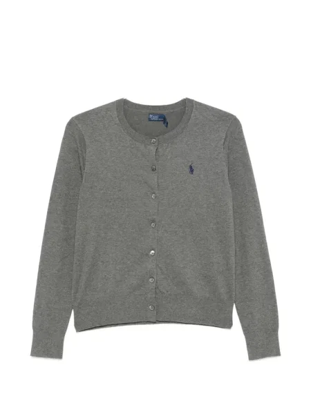 Cardigan Polo Ralph Lauren cu broderie gri