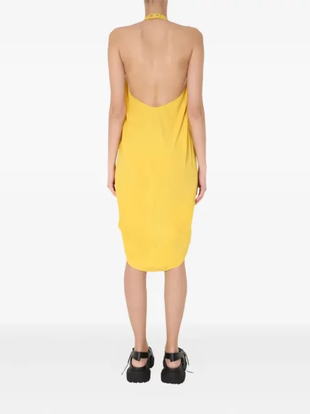 Rochie mini Rick Owens fără mâneci de costum galben