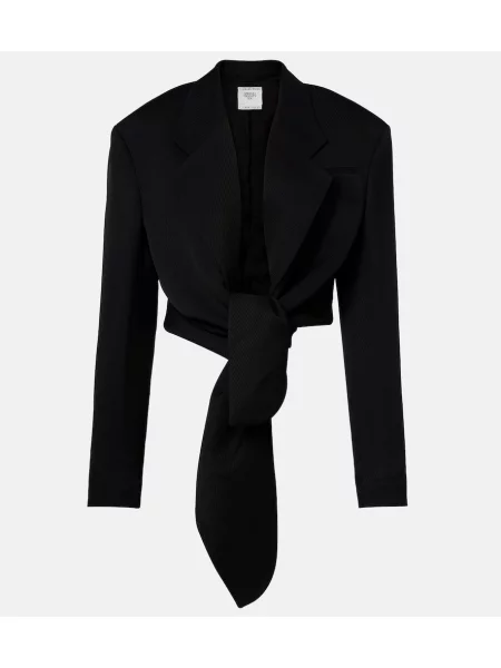 Decupat geacă Calvin Klein Collection cu dungi negru