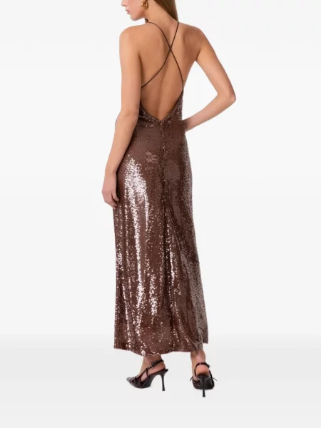 Rochie maxi Gaëlle Paris cu paiete maro