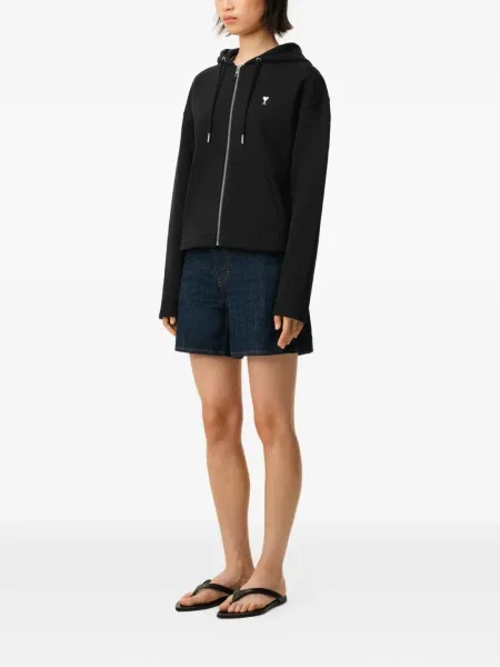 Суичър с качулка Ami Paris черно