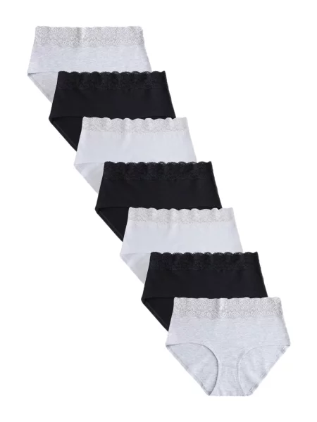 Next Slip gri amestecat / negru alb