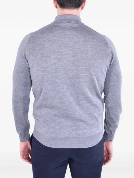Lung tricou polo Kangra gri