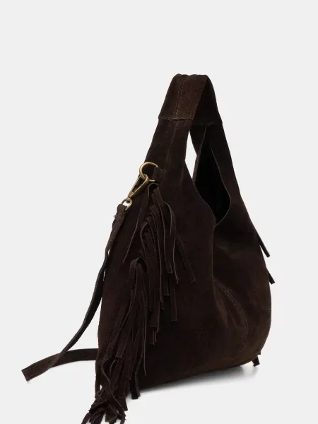 Замшевая сумка Answear.lab коричневая