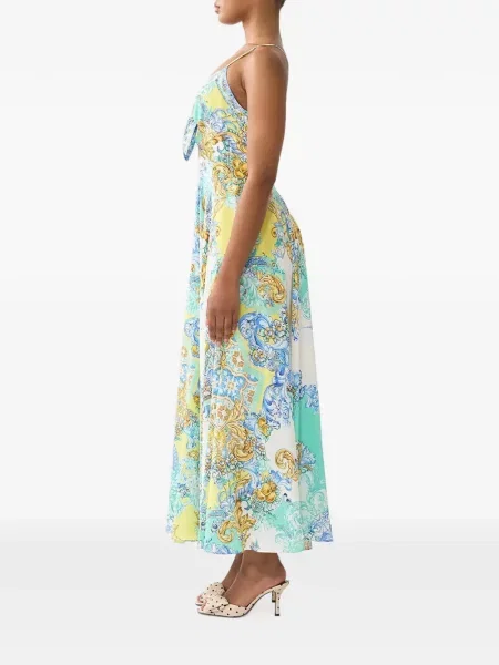 Rochie midi Camilla cu legături alb