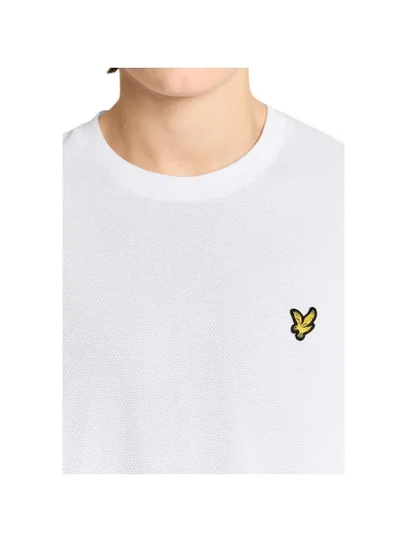 Tricou Lyle & Scott din jacard alb
