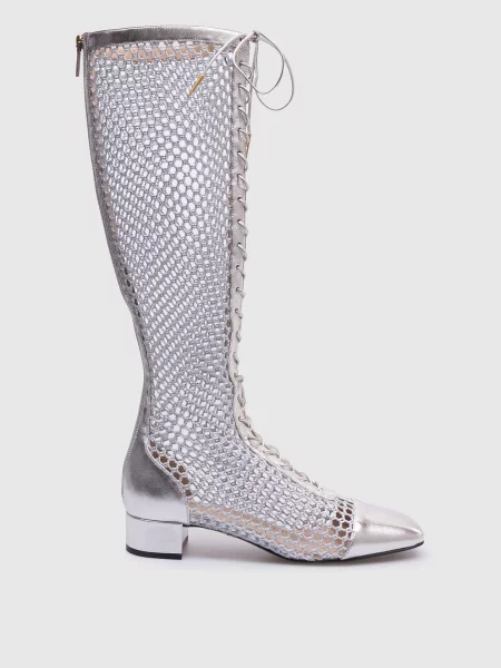 Сапоги Christian Dior на шнуровке с сеткой