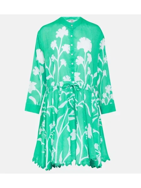Rochie tip cămașă Juliet Dunn cu model floral verde