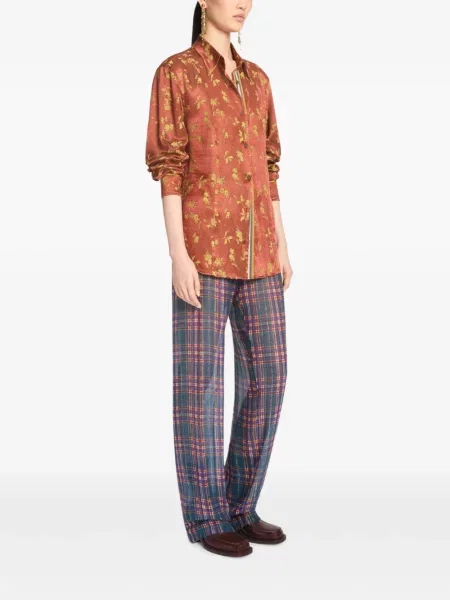 Pantaloni Dries Van Noten albastru