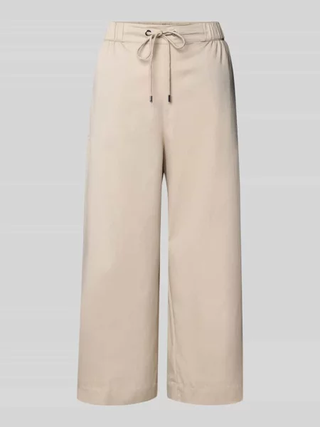 Kuloty z szeroką nogawką z popeliny S.oliver Black Label beżowe