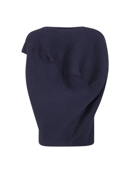 Top Issey Miyake bez rękawów niebieski