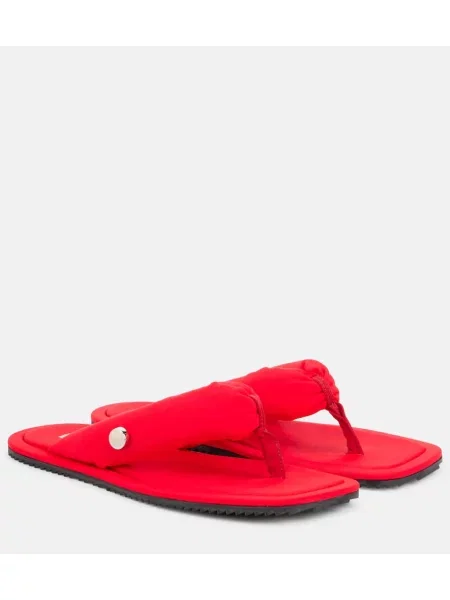 Chiloți tanga The Attico din canvas roșu