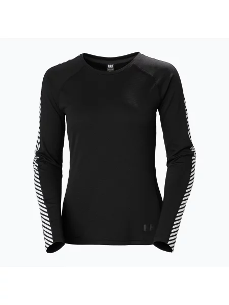 Дамска термо блуза с дълъг ръкав Helly Hansen Lifa Active Stripe Crew black черно
