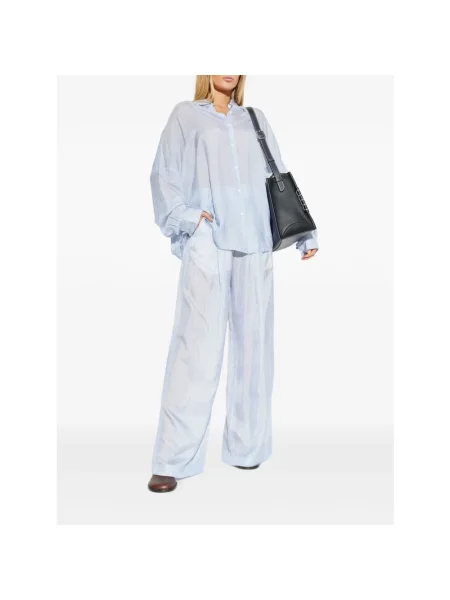Spodnie Dries Van Noten niebieskie