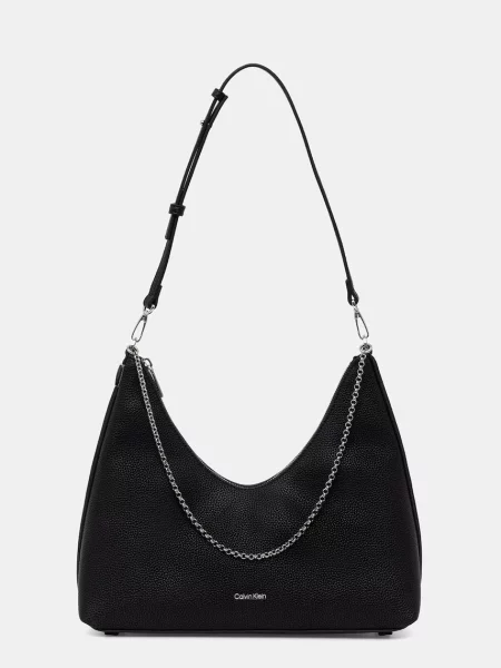 Calvin Klein Geantă Emblem Hw Pebble Shoulder Bag negru