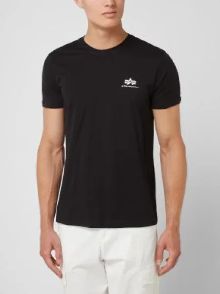 T-shirt z nadrukiem z logo model ‘Basic T’ Alpha Industries