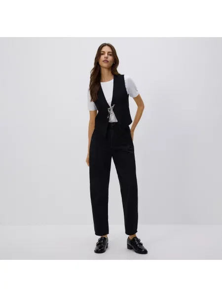 Reserved Džíny mom fit černý