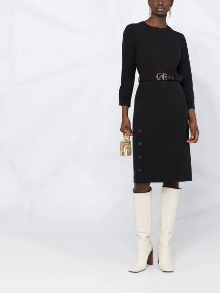 Cu centură rochie Alberta Ferretti negru