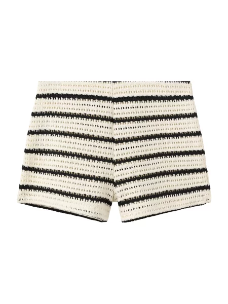 MANGO Pantaloni MIFFY negru / murdar alb
