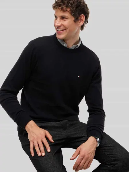 Tommy Hilfiger Sweter schwarz czarny