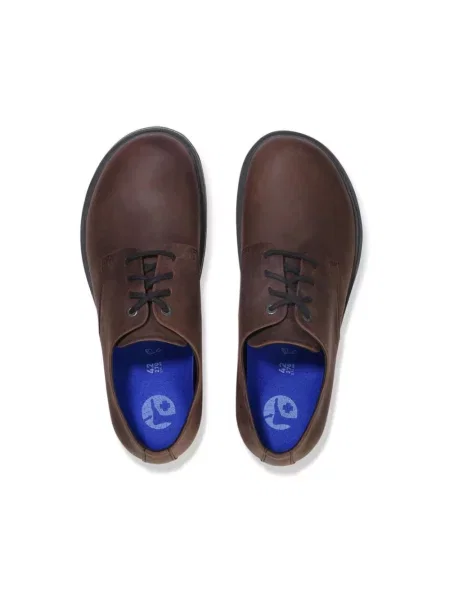 Birkenstock półbuty nubukowe Highwood Lace Low brązowe