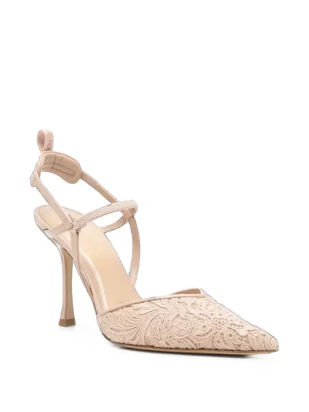 Pantofi cu toc Fendi din dantelă
