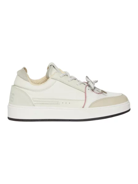 Sneakersy Gcds z kokardką skórzane białe
