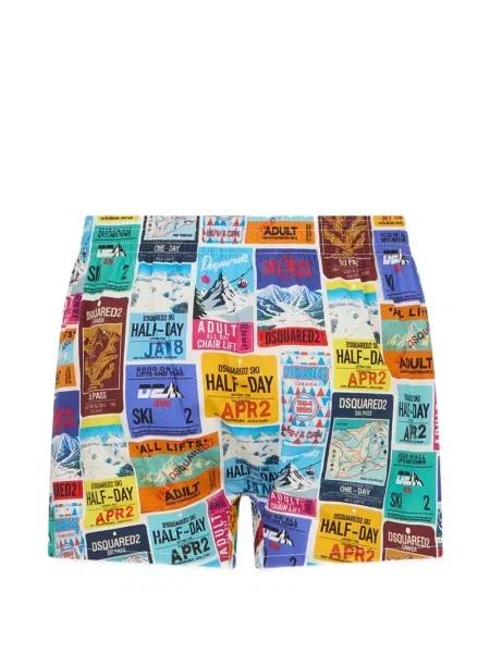 Pantaloni scurți Dsquared2 cu imagine albastru