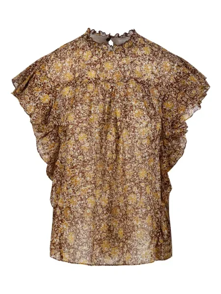 Bluză Marant Etoile cu model floral cu imagine maro