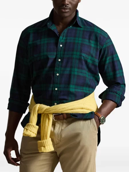 Τρέξιμο polo Polo Ralph Lauren υφαίνω διαγωνίως κλασικό πράσινο