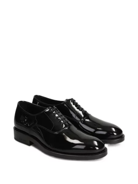 Kožené lakované polobotky Paul Smith černé