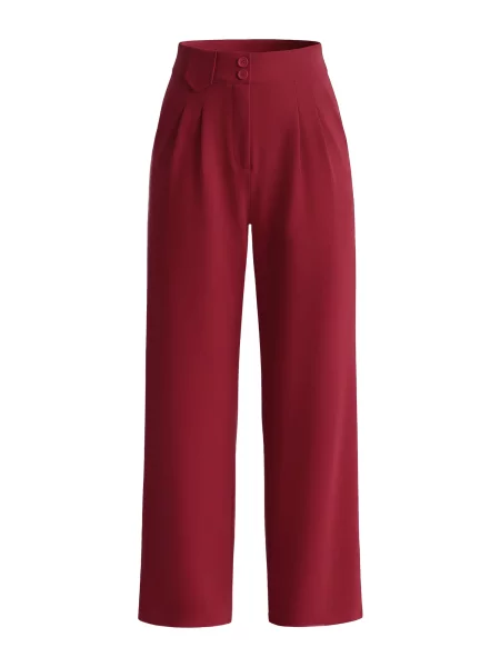 Imily Bela Pantaloni cutați burgundy roșu