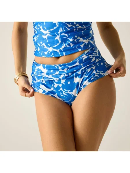 Majtki bikini Loria z wysokim stanem białe