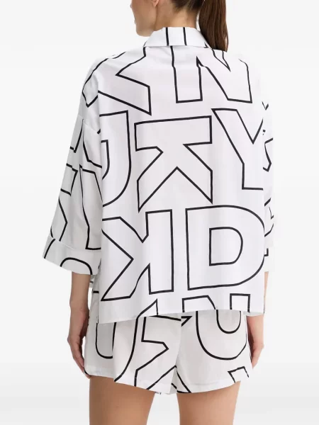 Pijamale Dkny cu imagine alb