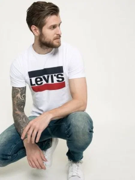 Levi's® Tricou Sportswear Logo Graphic alb