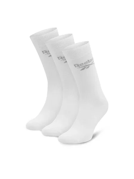 Set de 3 perechi de șosete medii unisex Reebok alb