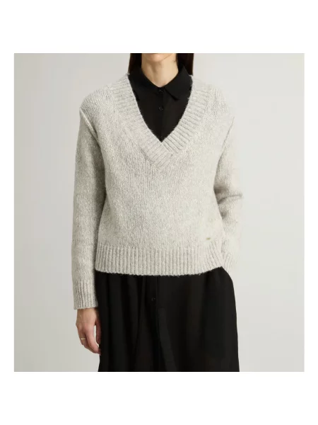 Dzianinowy sweter Woolrich szary