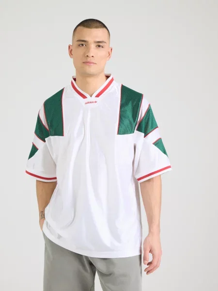 ADIDAS ORIGINALS Marškinėliai žalia balta