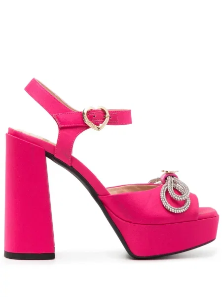 Sandale Love Moschino cu funde roz